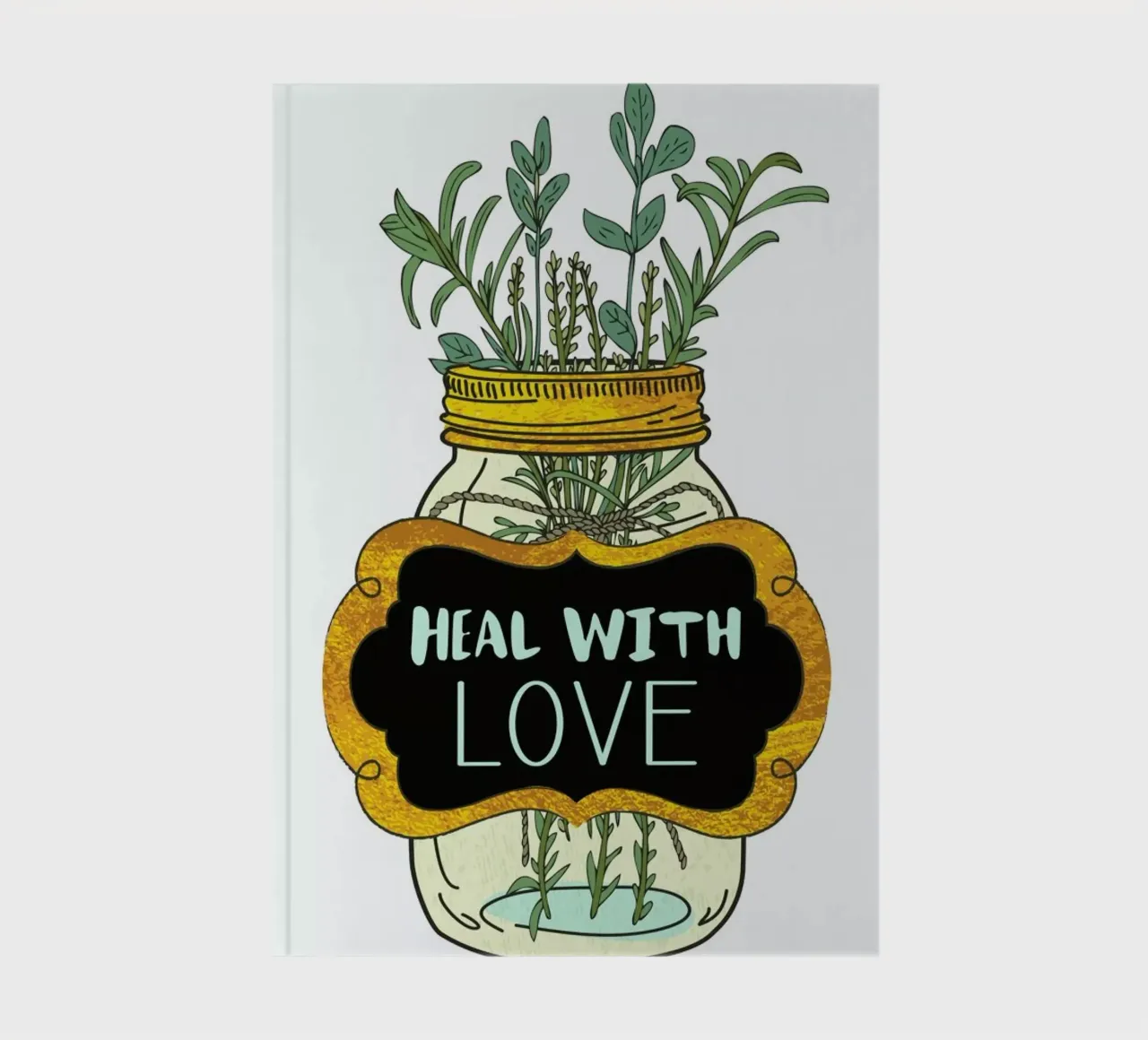 Heal with Love notebook by Pom Graphic Design