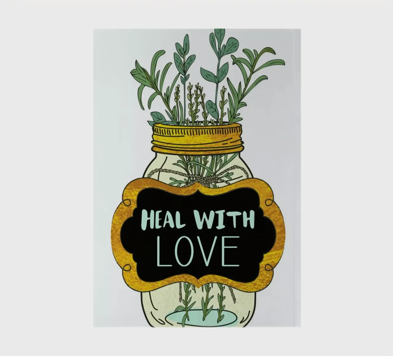 Heal with Love notebook by Pom Graphic Design