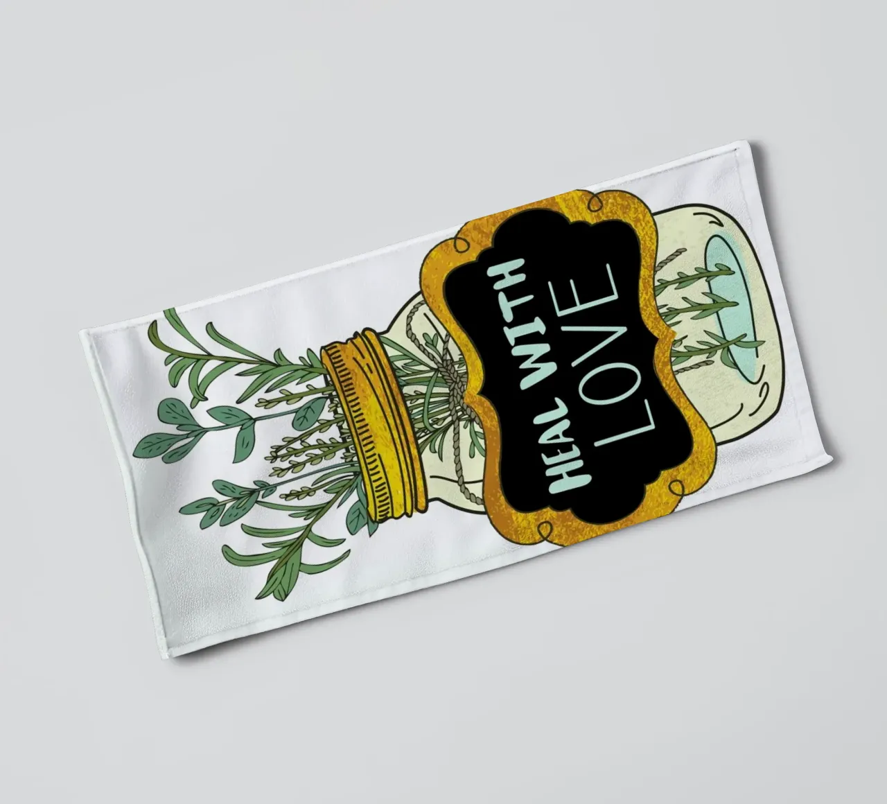 Heal with Love asciugamano da bagno da Pom Graphic Design
