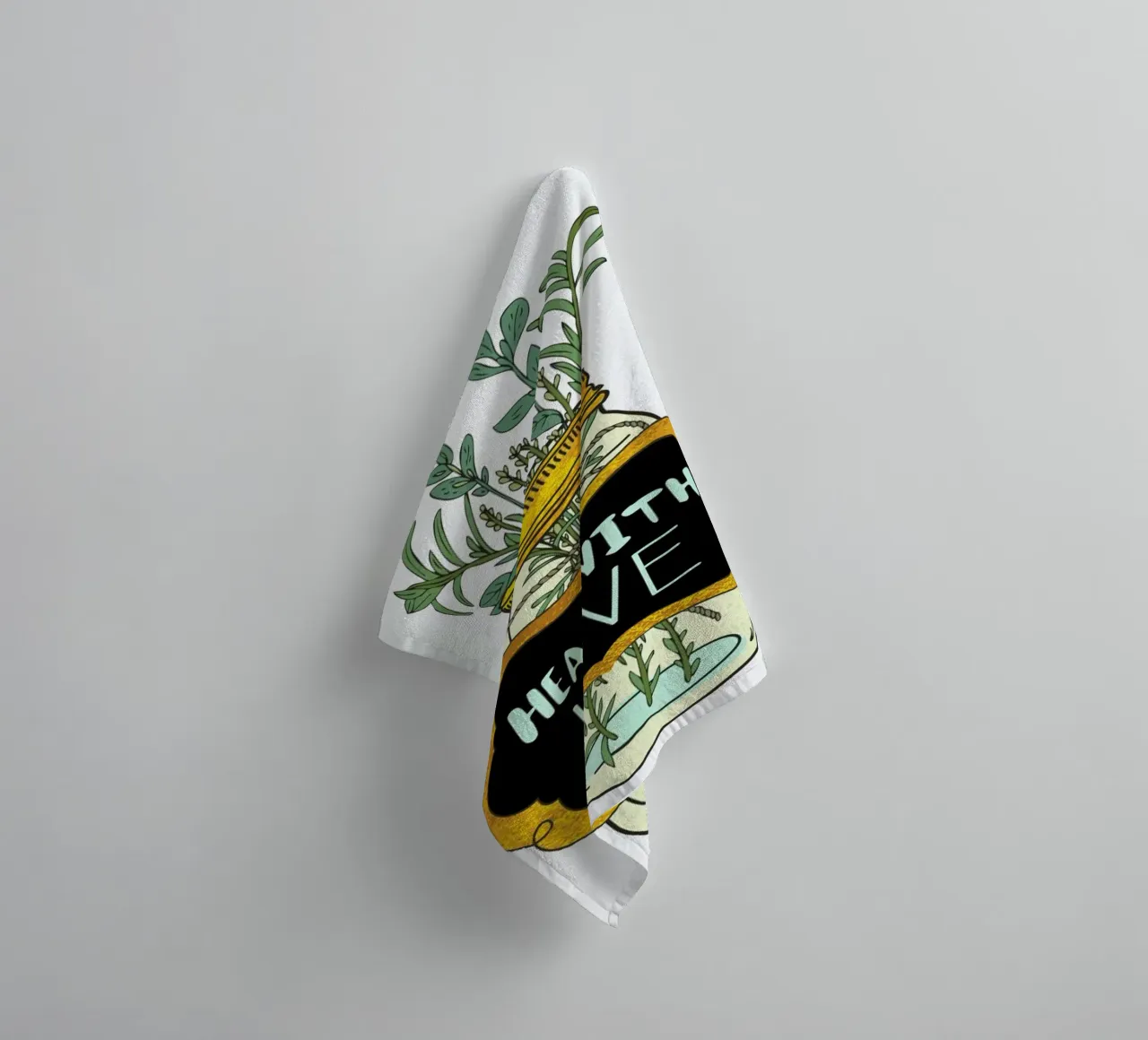 Heal with Love asciugamano da bagno da Pom Graphic Design