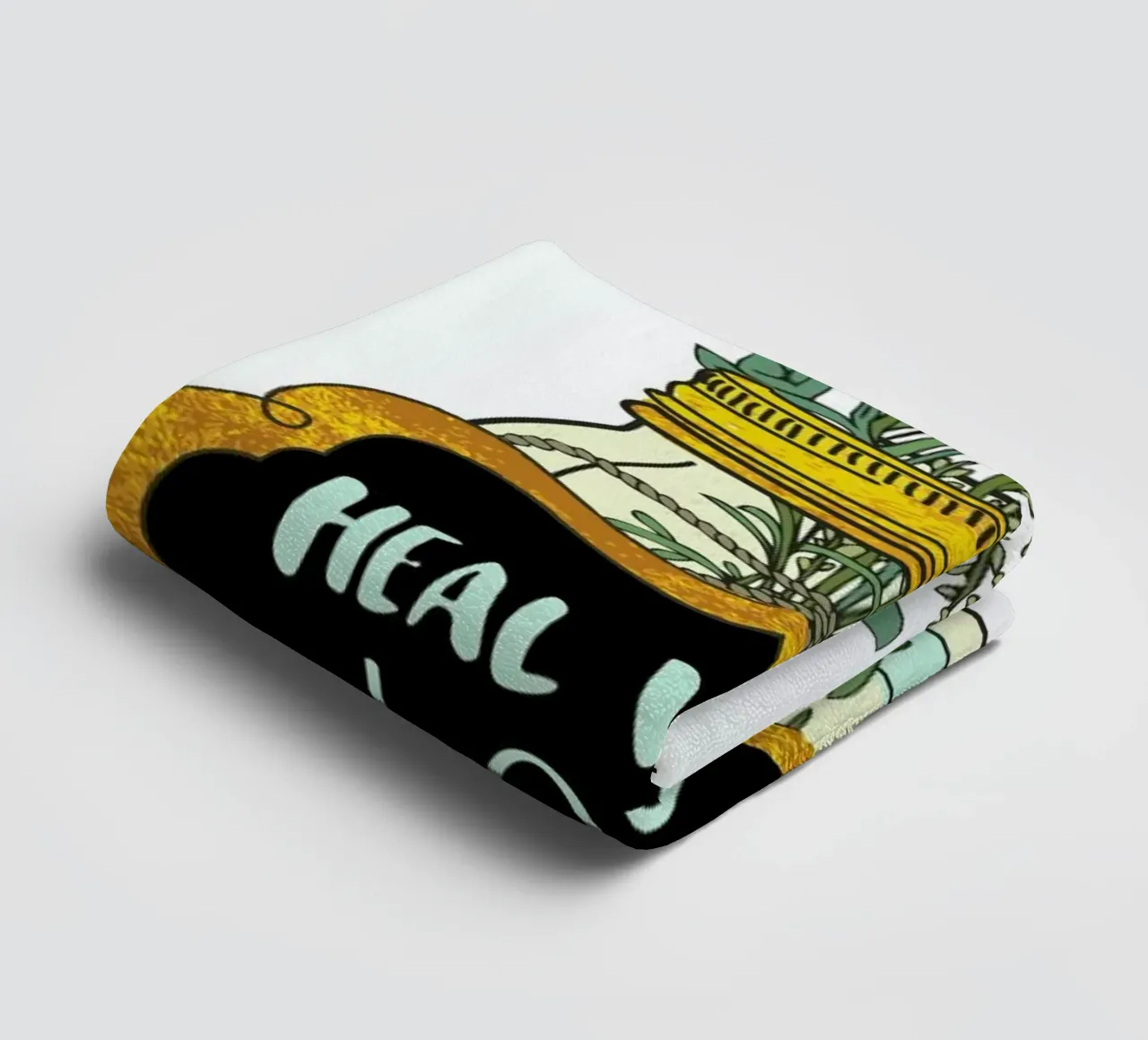 Heal with Love asciugamano da bagno da Pom Graphic Design
