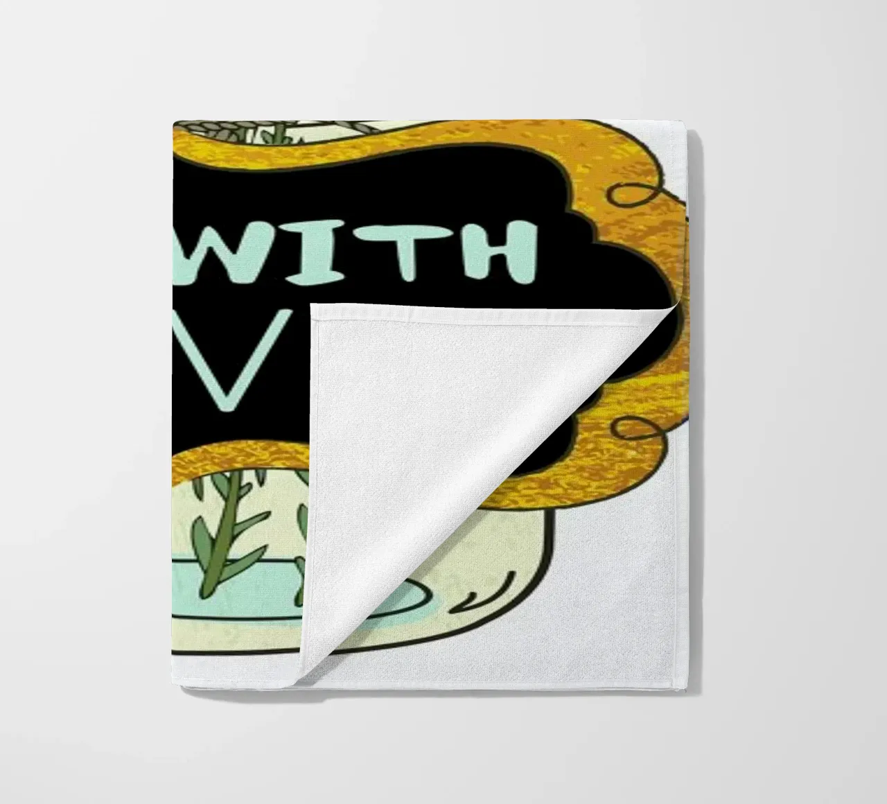 Heal with Love telo mare da Pom Graphic Design