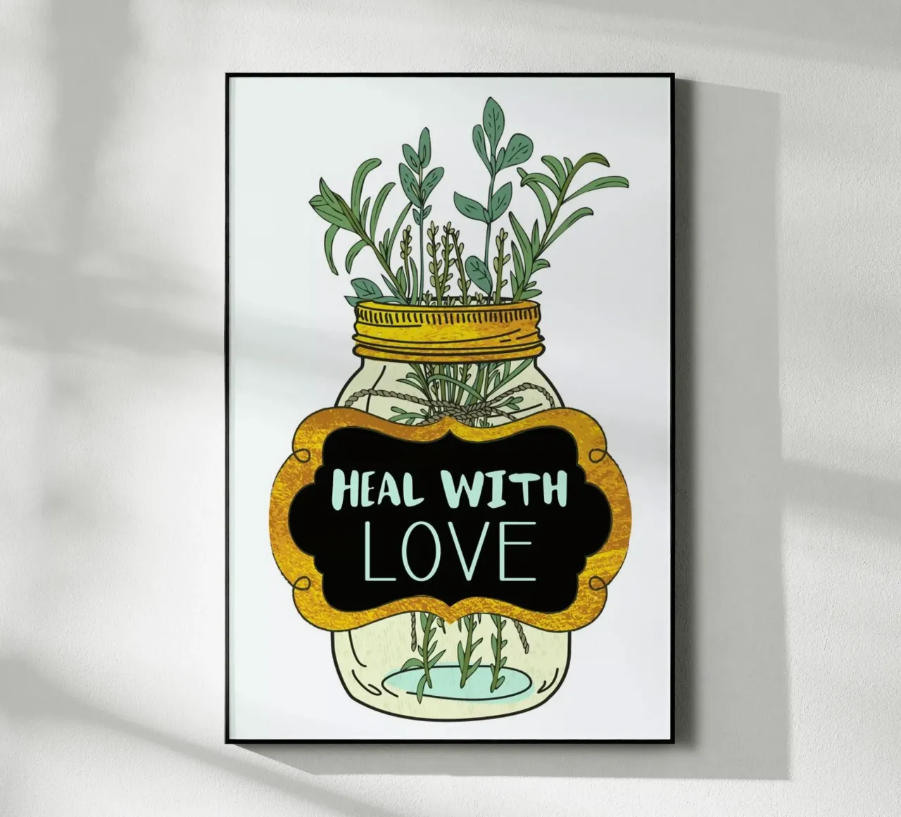 Heal with Love Acryl-Glas von Pom Graphic Design