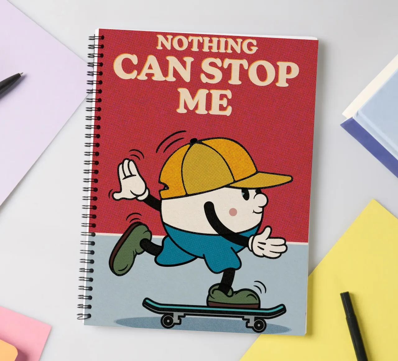 Nothing Can Stop Me spiral notebook by lazydaypaper