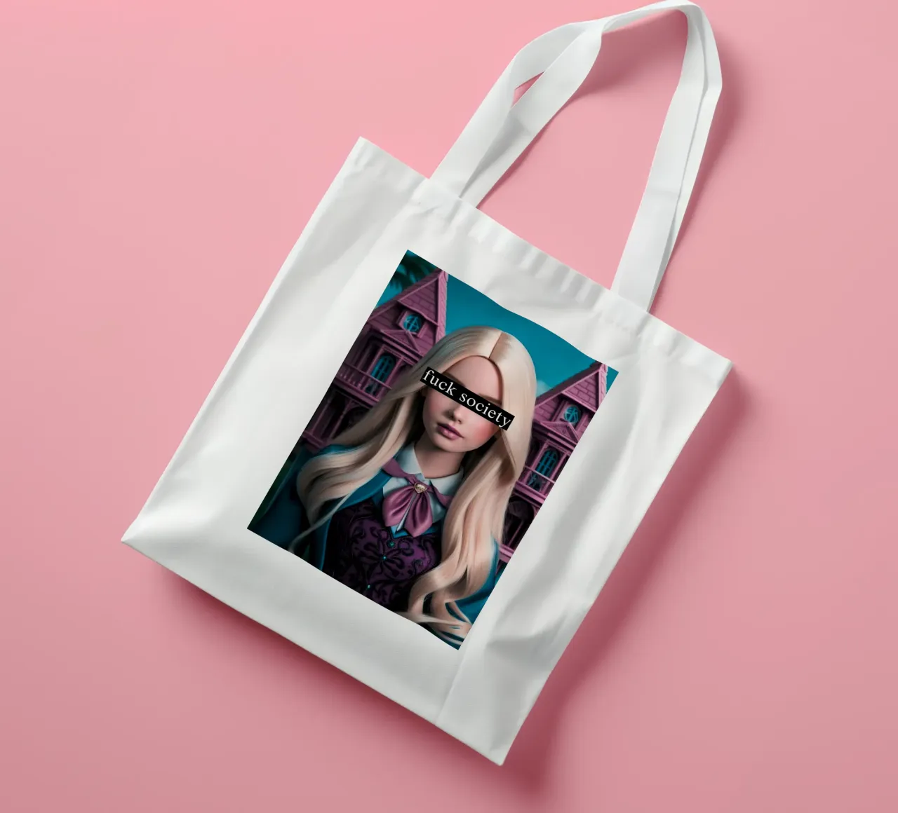Fanculo la società borsa in juta da ArtDesign by KBK
