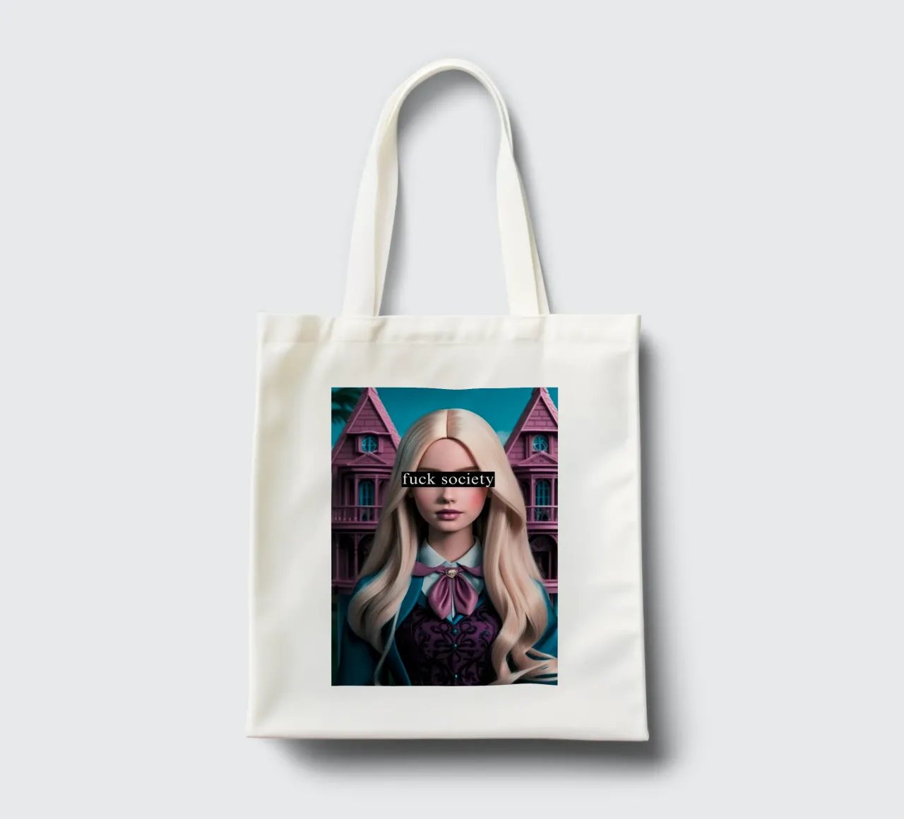Fanculo la società borsa in juta da ArtDesign by KBK