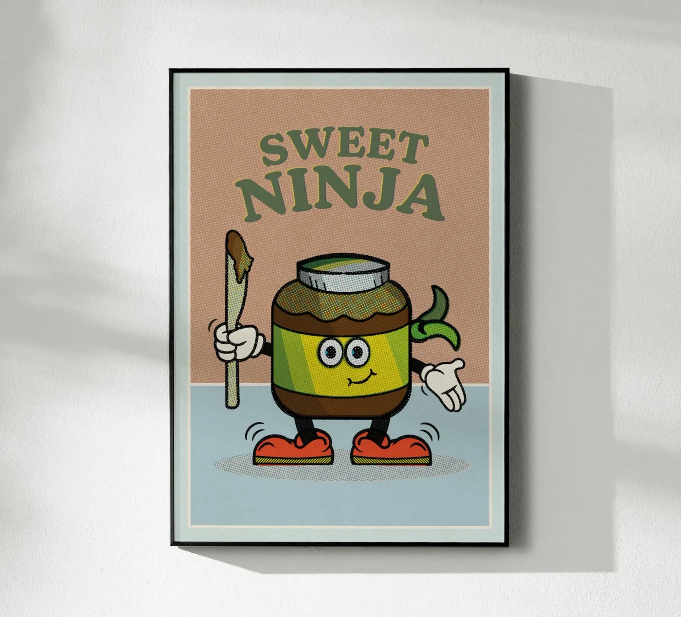 Sweet Ninja acryl van lazydaypaper