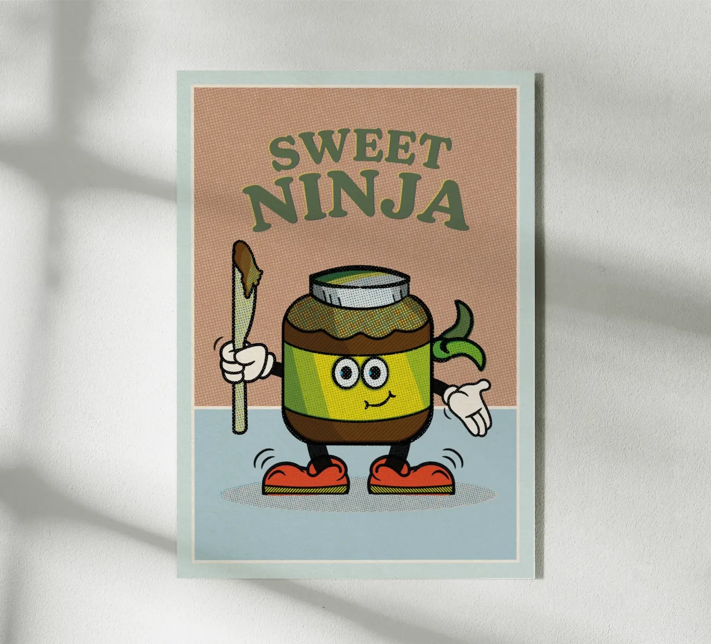 Sweet Ninja acryl van lazydaypaper