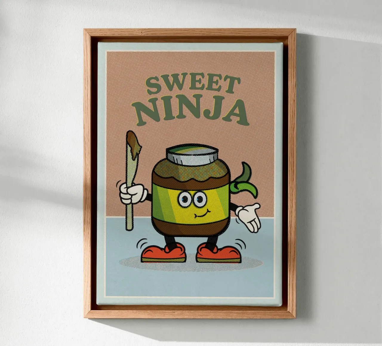 Sweet Ninja tela con Cornice a cassetta da lazydaypaper