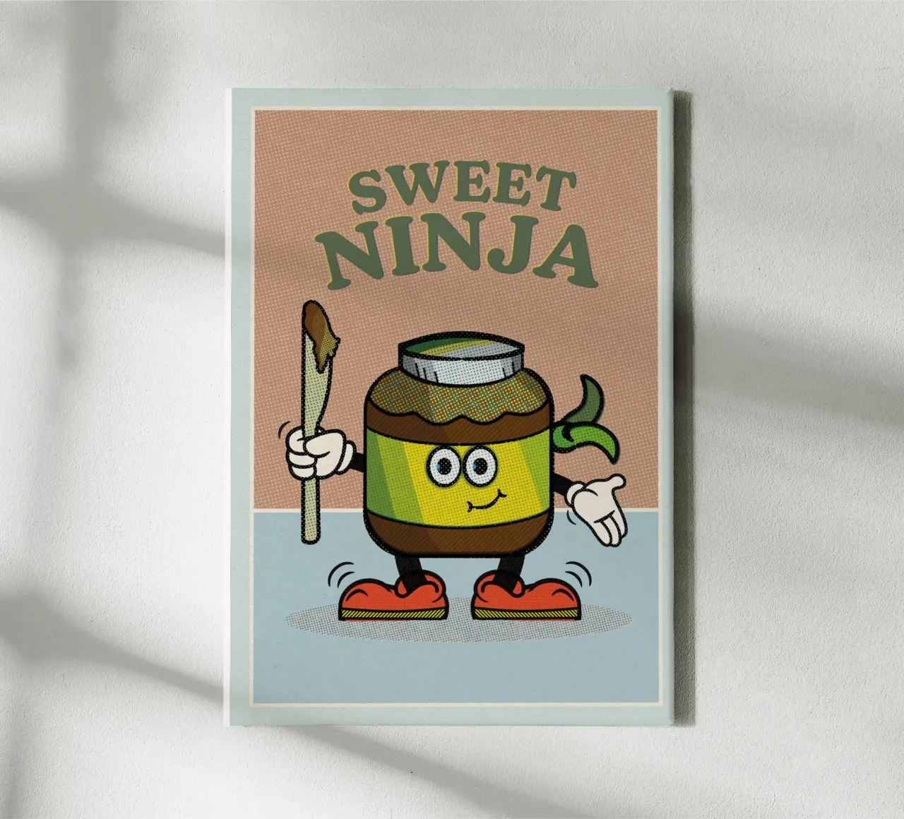 Sweet Ninja tela con Cornice a cassetta da lazydaypaper