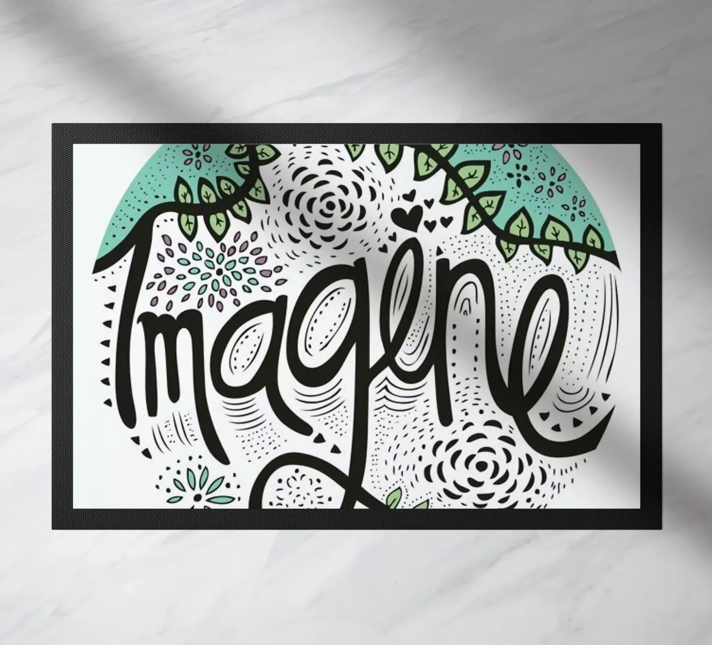 Imagine doormat by Pom Graphic Design