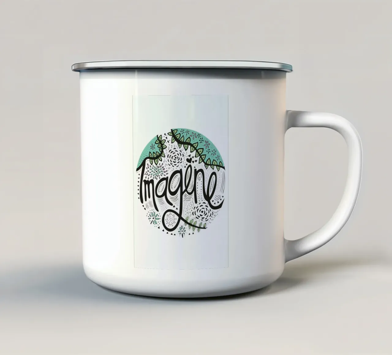 Imagine tazza in smalto da Pom Graphic Design