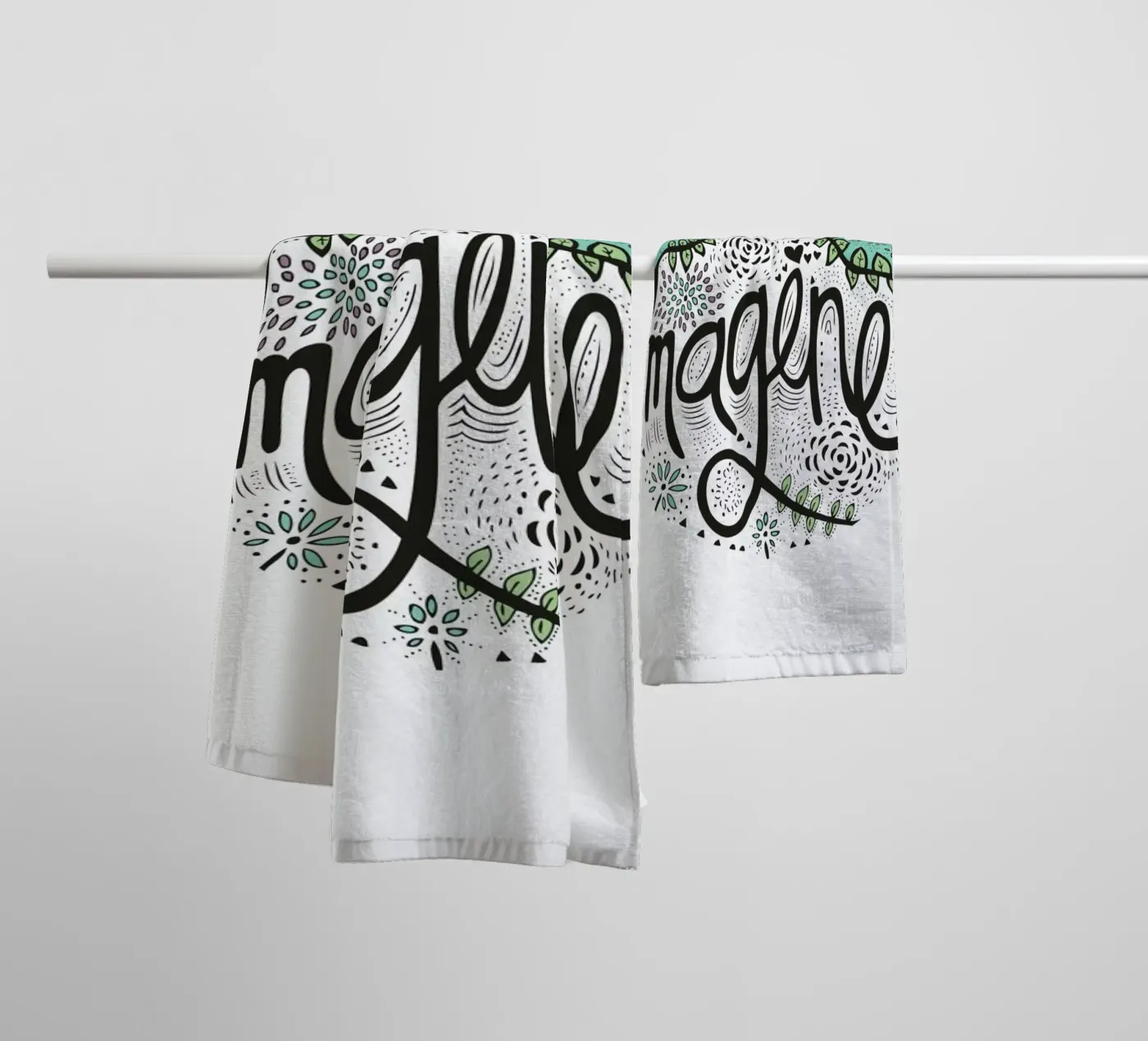 Imagine towel by Pom Graphic Design