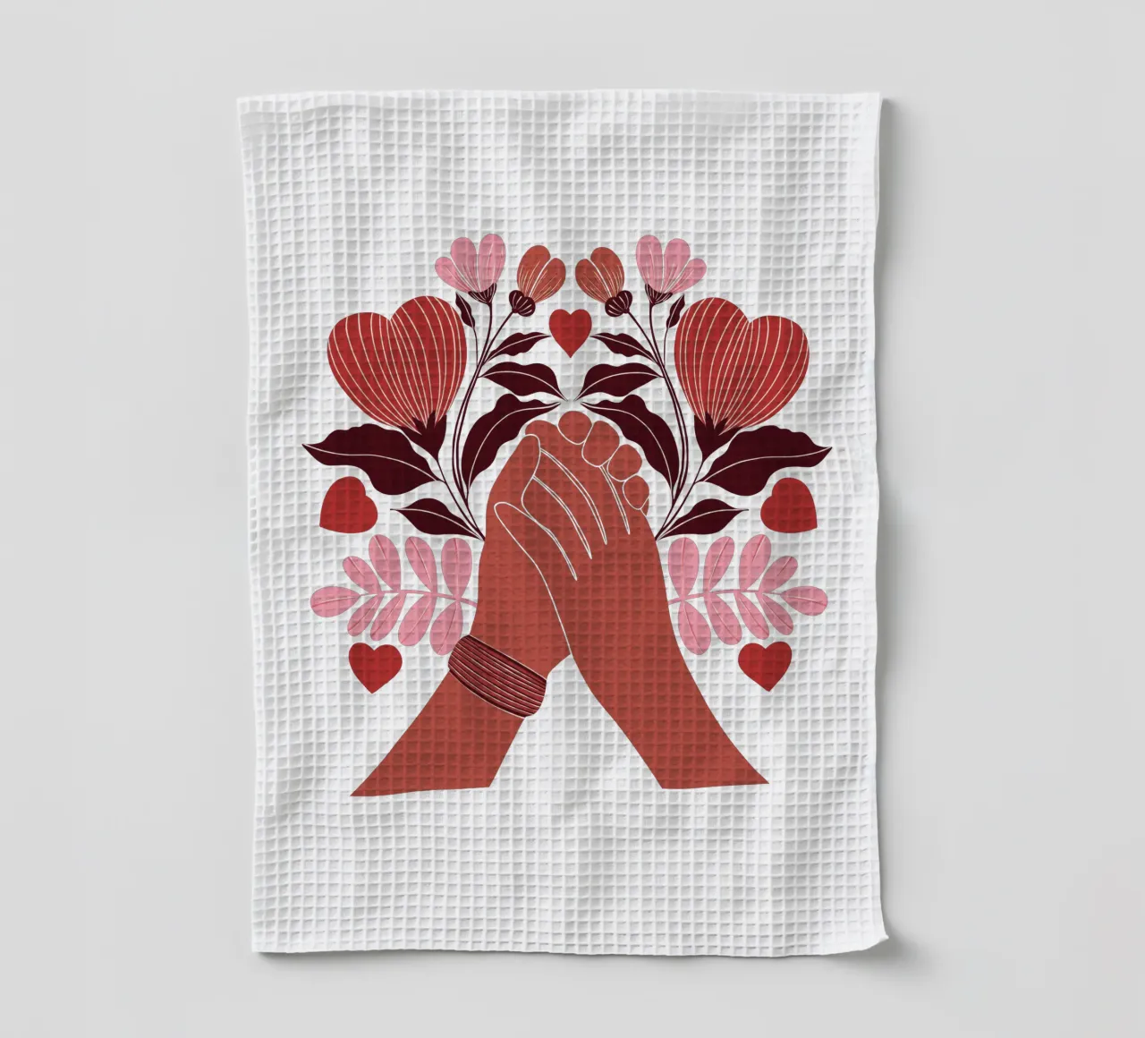 Unis dans l'amour torchon de Claudia S. Design
