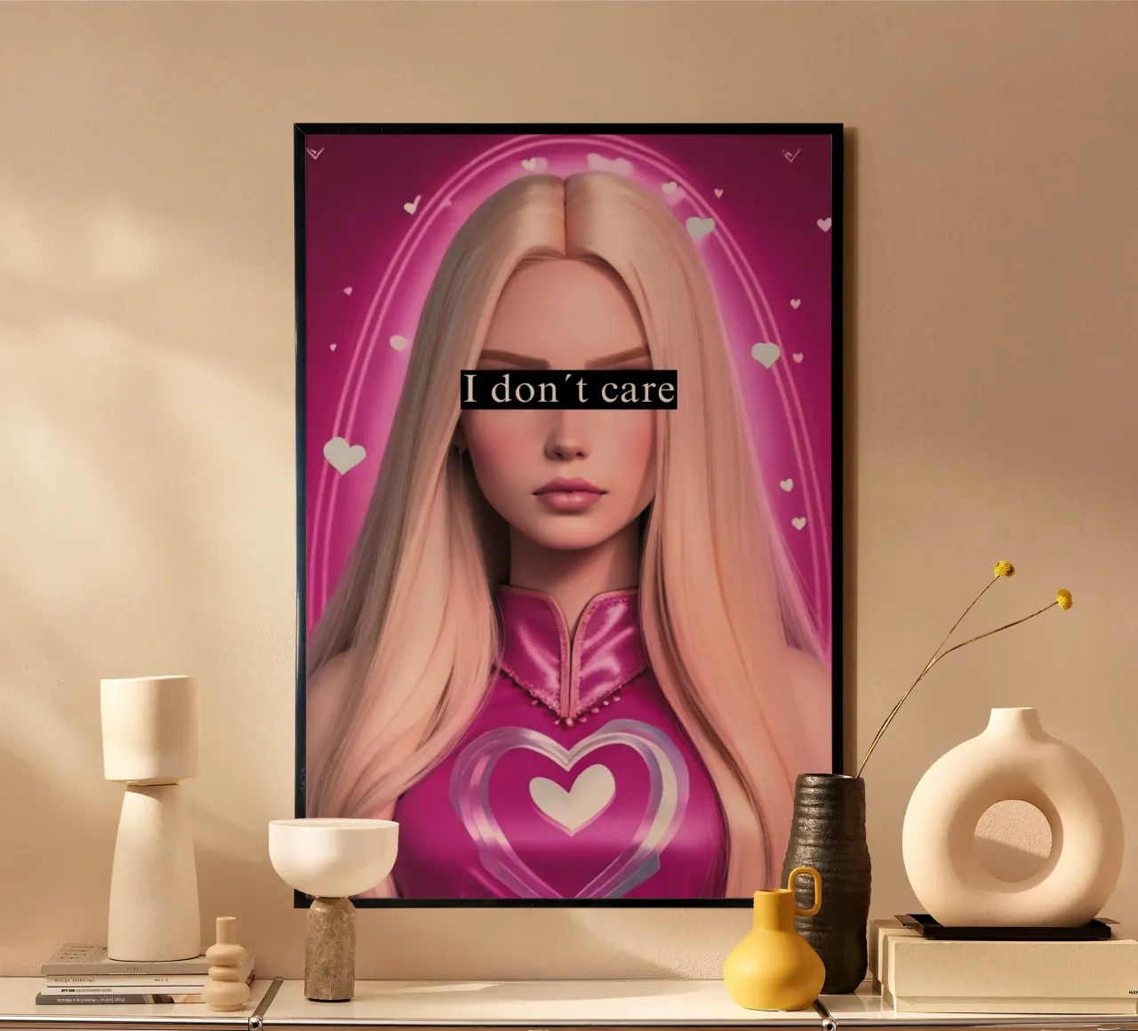 Non mi interessa poster con telaio in plastica da ArtDesign by KBK