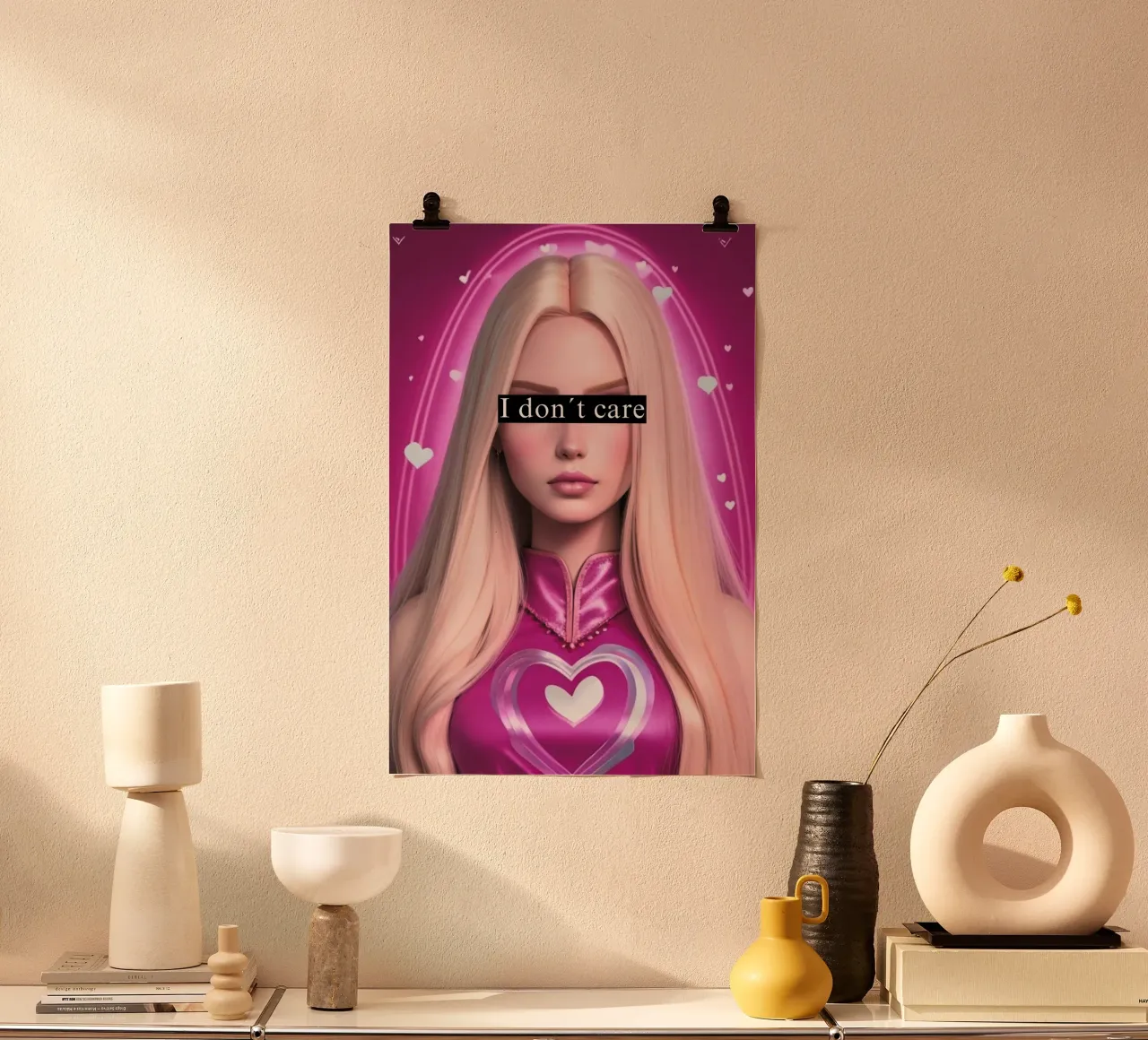 Non mi interessa poster con telaio in plastica da ArtDesign by KBK