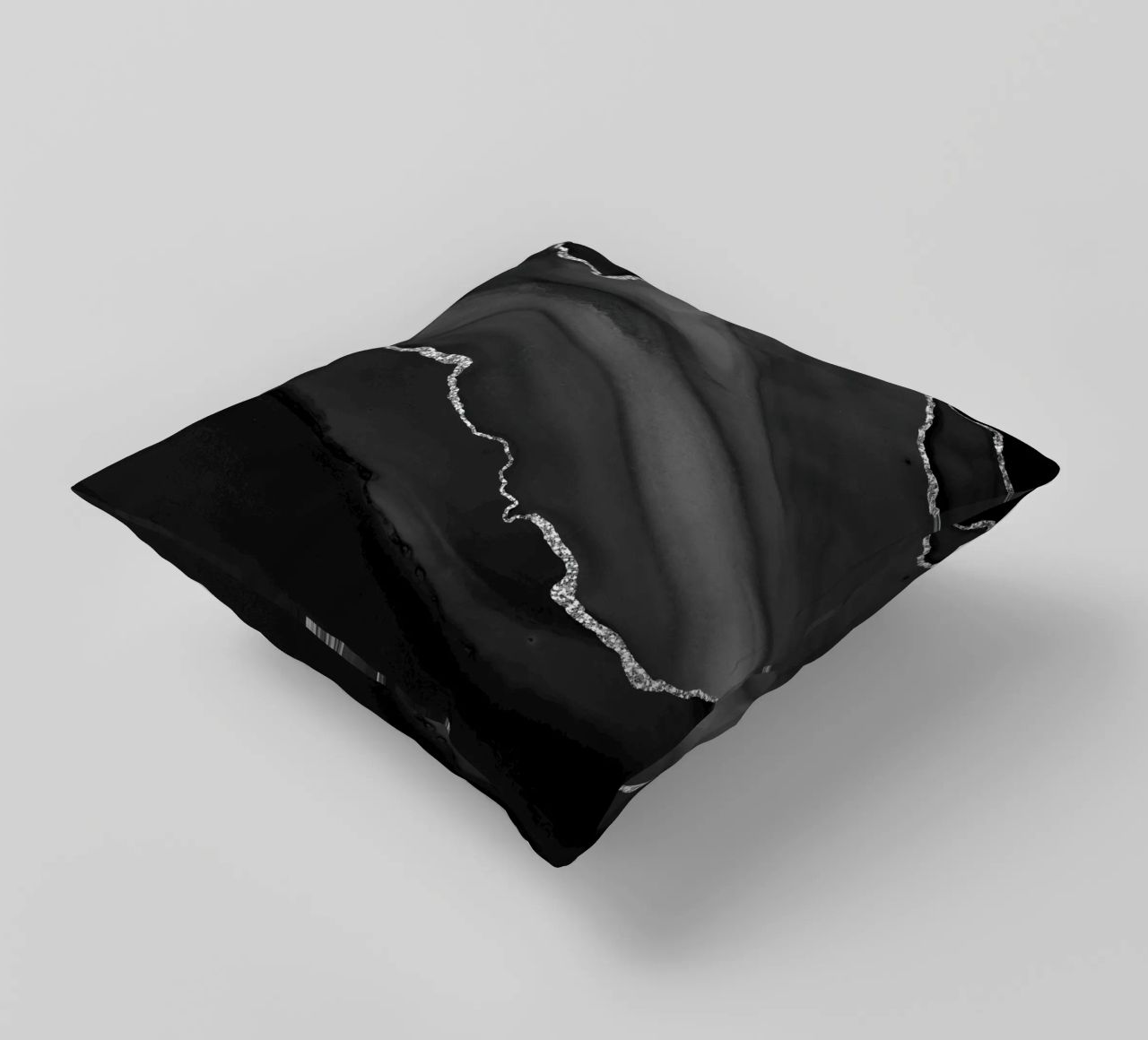 Agata nera e argento Texture 01 cuscino da Gemstone Textures