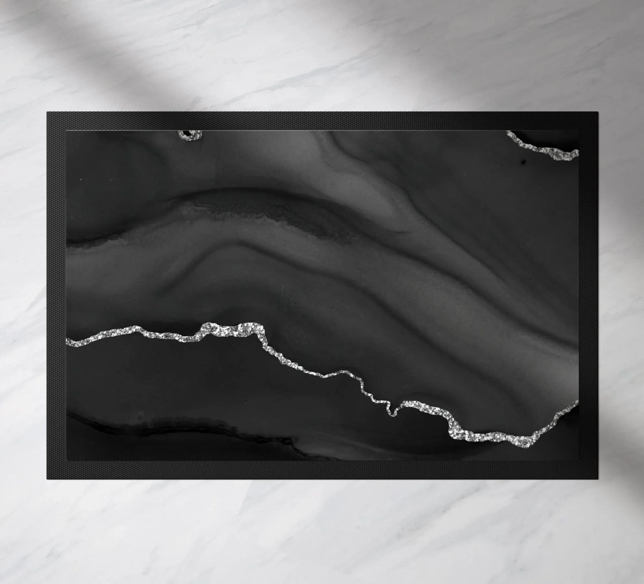 Agata nera e argento Texture 01 zerbino da Gemstone Textures