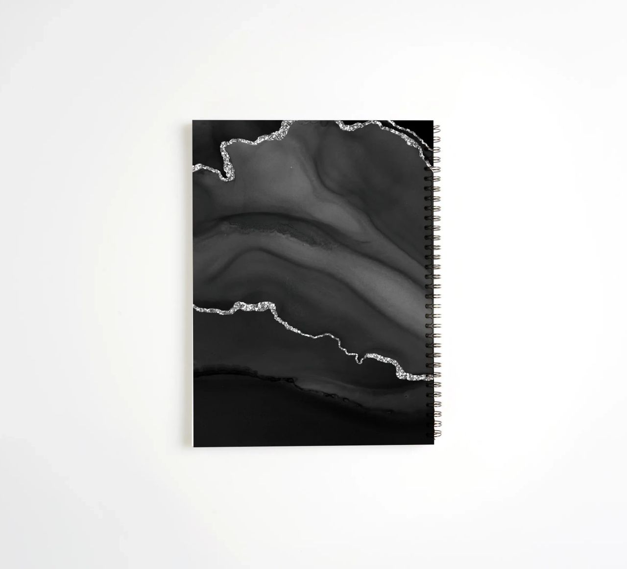 Agata nera e argento Texture 01 diario ad anelli da Gemstone Textures