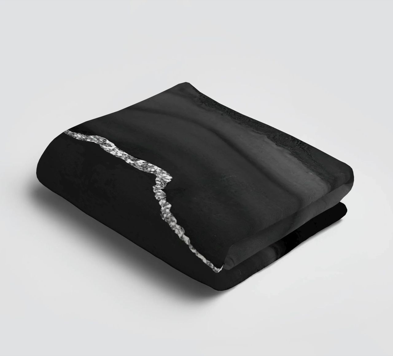 Agata nera e argento Texture 01 asciugamano da bagno da Gemstone Textures