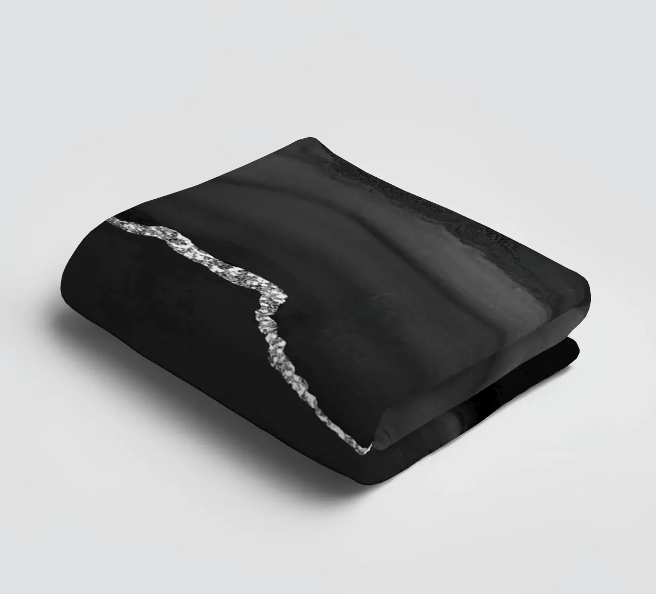 Texture Agate noire et argentée 01 serviette de bain de Gemstone Textures