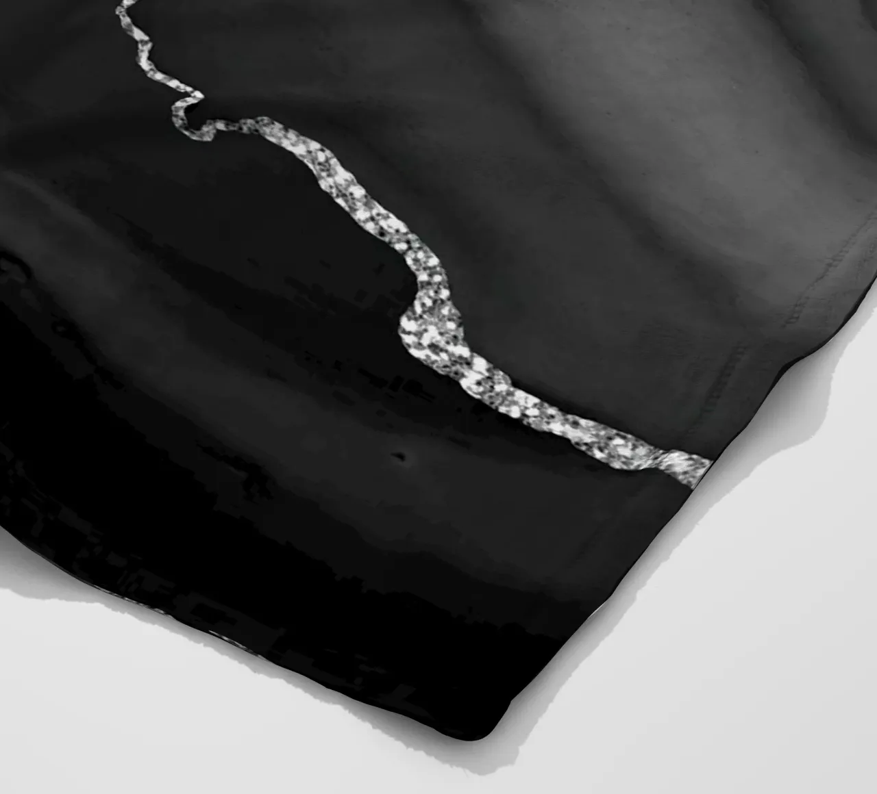 Texture Agate noire et argentée 01 plaid polaire de Gemstone Textures