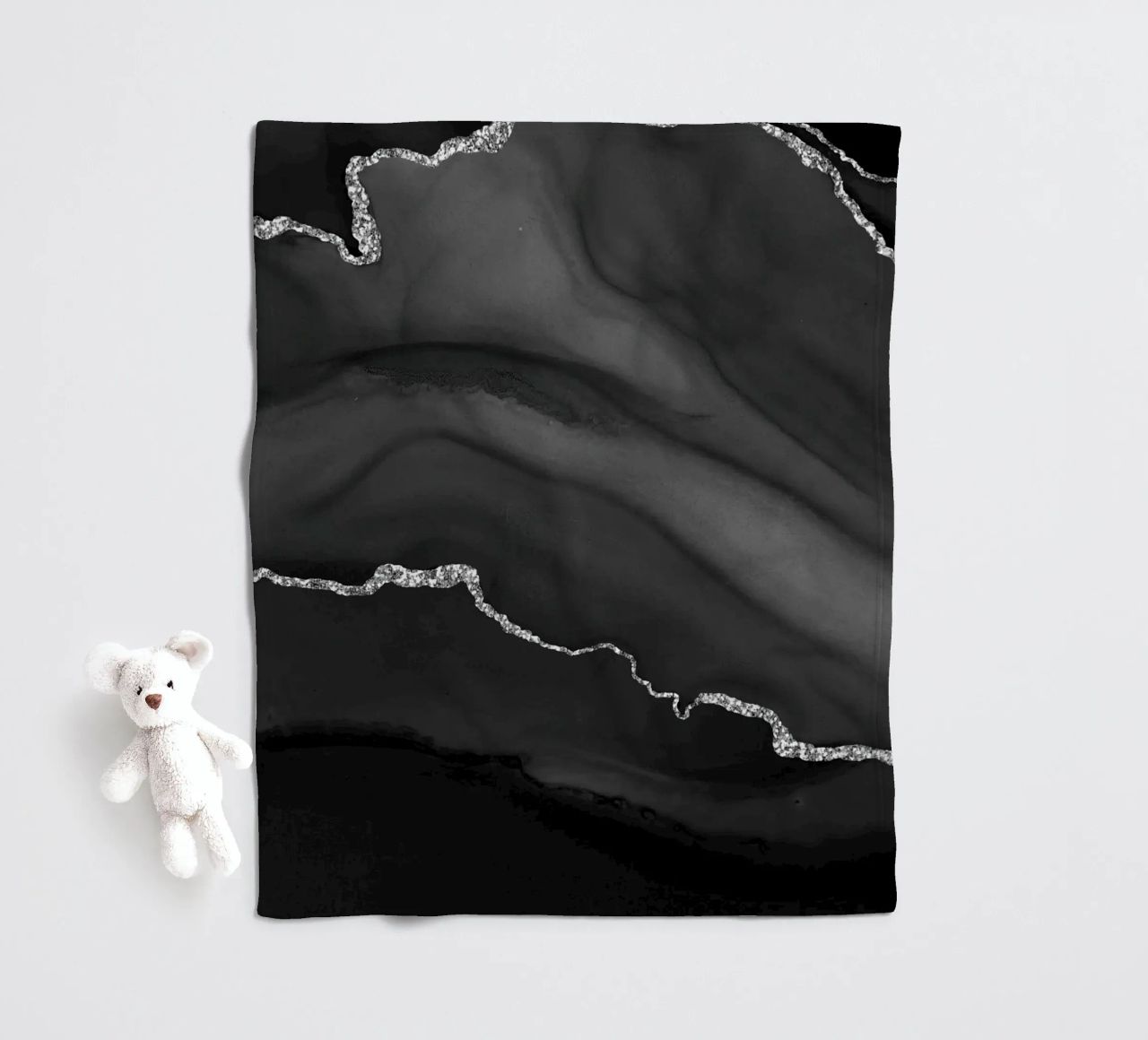 Agata nera e argento Texture 01 coperta in pile da Gemstone Textures