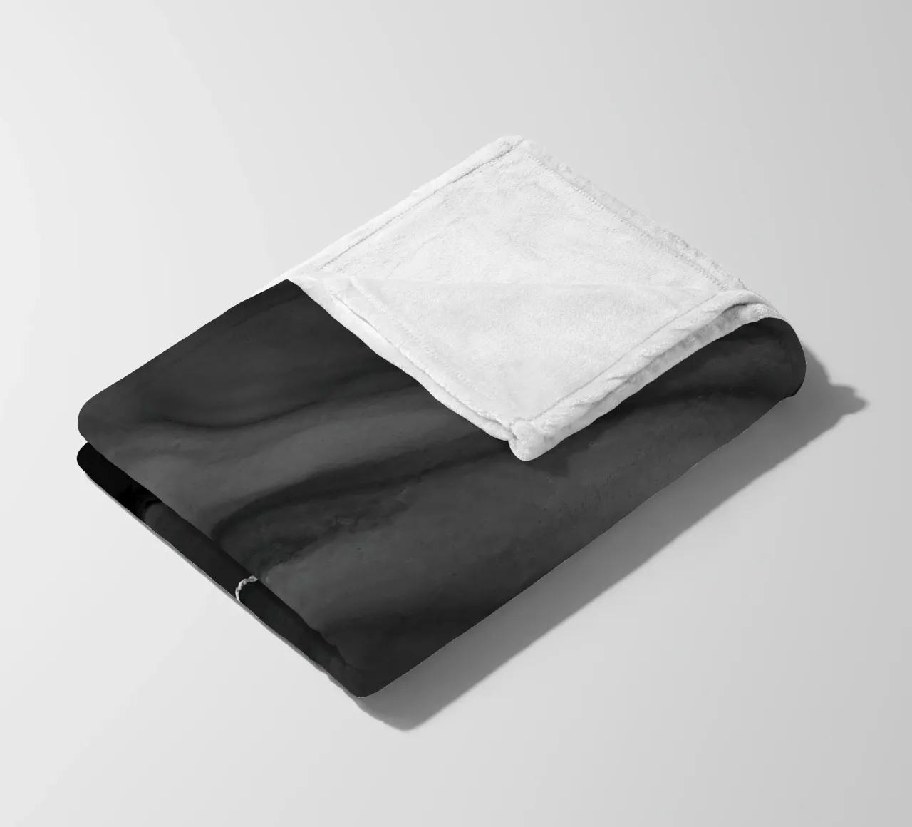 Schwarz & Silber Achat Textur 01 Fleecedecke von Gemstone Textures