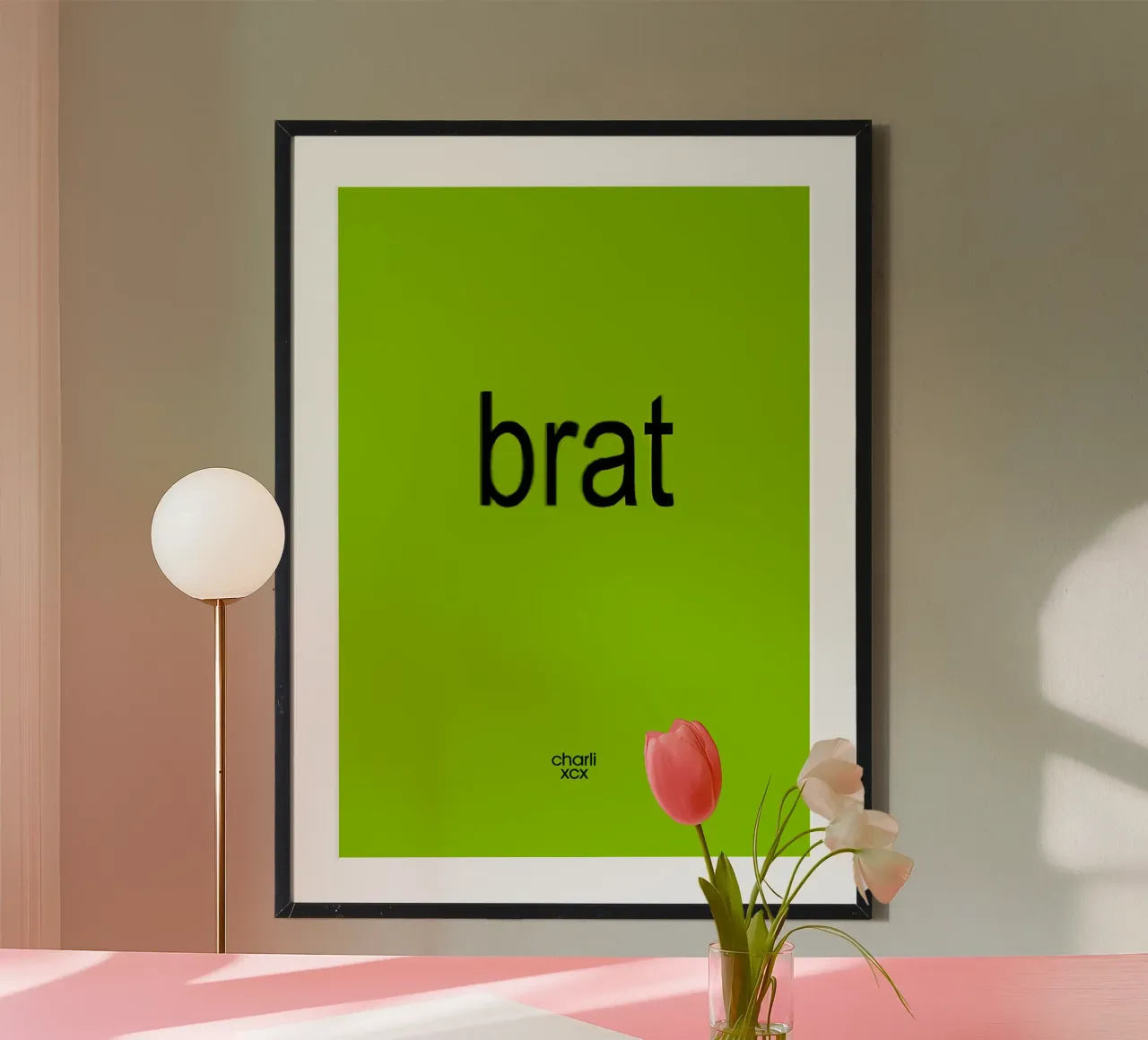 Brat Charli XCX poster con telaio in plastica da Attaboy Dsgn