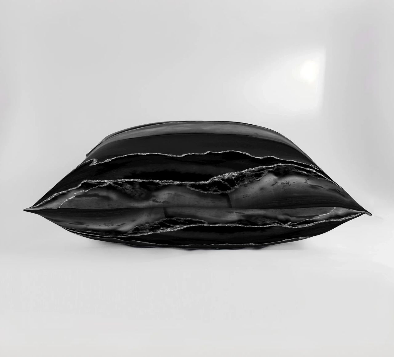 Agata nera e argento Texture 02 cuscino da Gemstone Textures