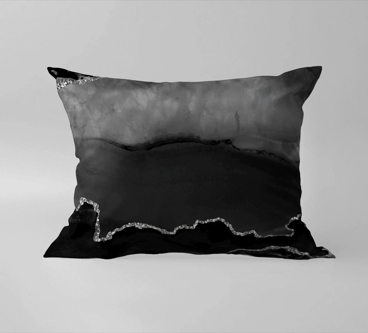 Agata nera e argento Texture 02 cuscino da Gemstone Textures