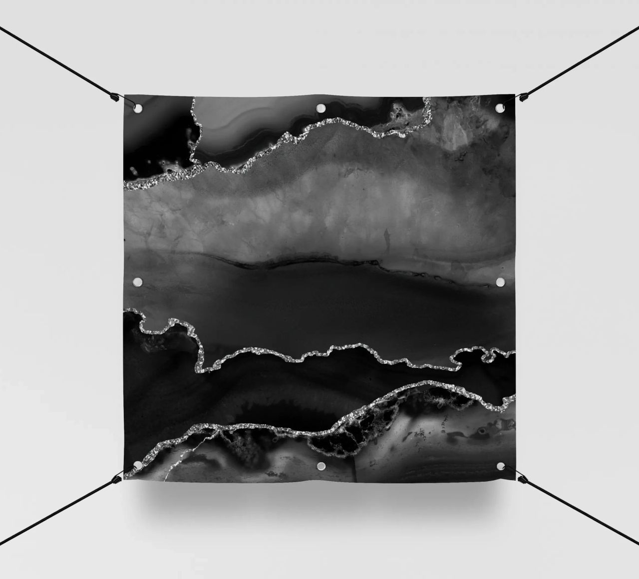 Agata nera e argento Texture 02 telo in pvc da Gemstone Textures