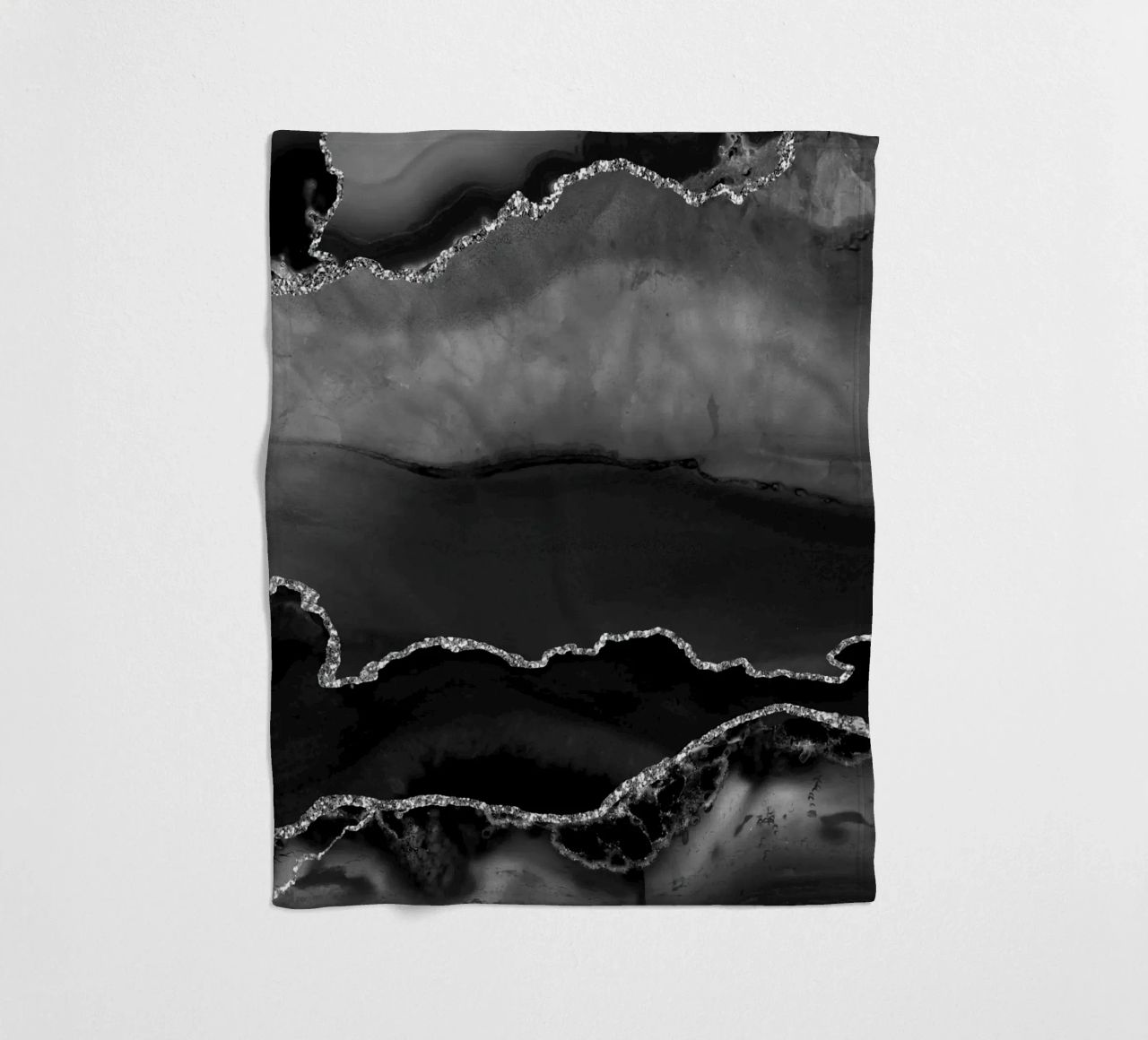 Agata nera e argento Texture 02 coperta in pile da Gemstone Textures