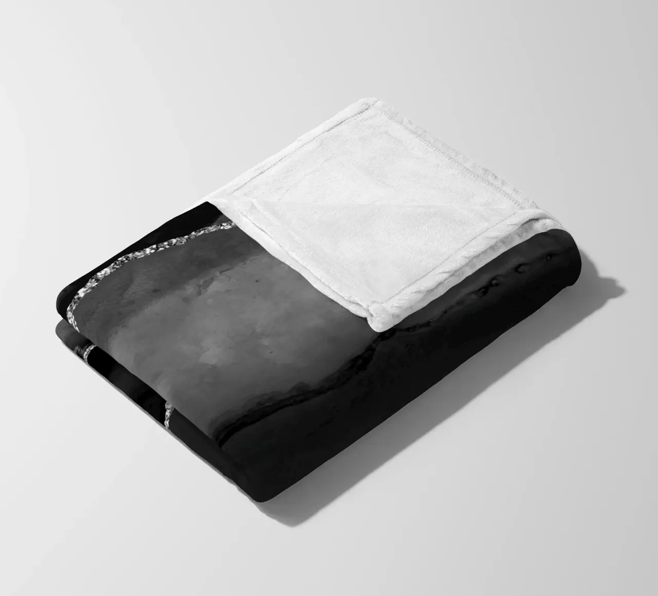 Schwarz & Silber Achat Struktur 02 Fleecedecke von Gemstone Textures