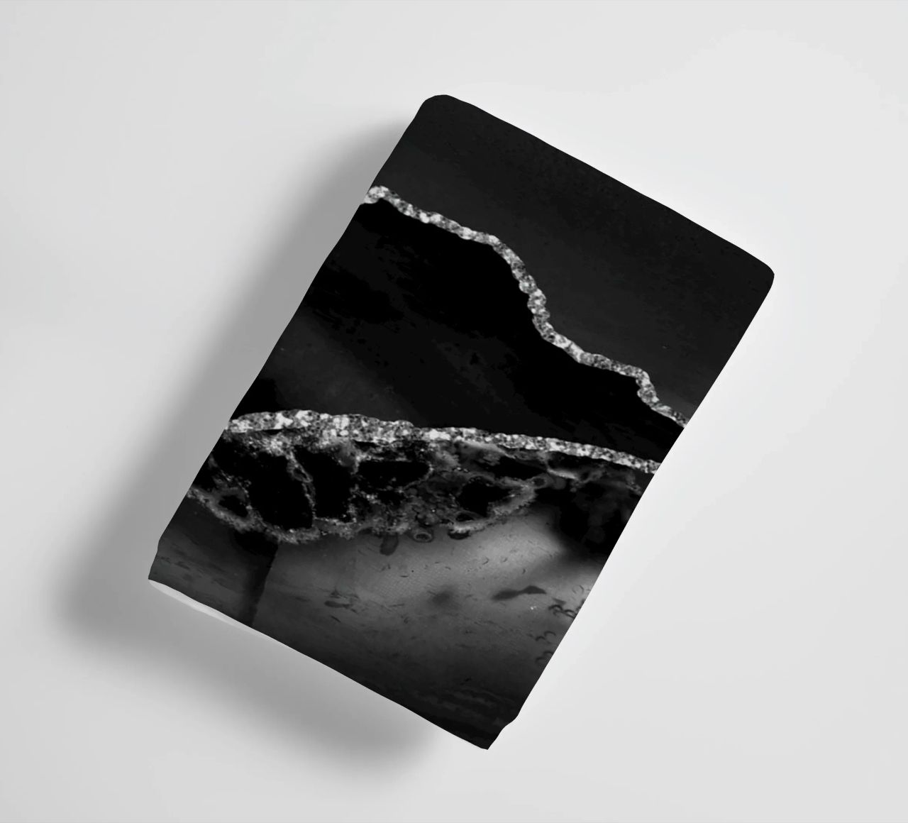 Agata nera e argento Texture 02 asciugamano da bagno da Gemstone Textures