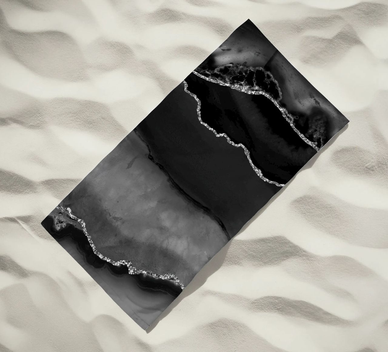 Agata nera e argento Texture 02 telo mare da Gemstone Textures