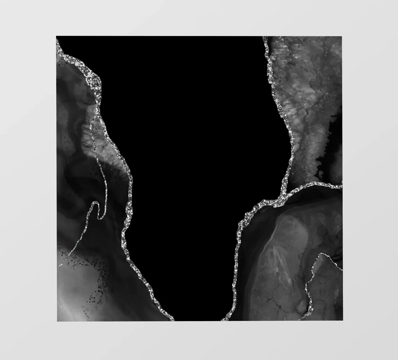 Schwarz & Silber Achat Struktur 03 Backlit Folie von Gemstone Textures
