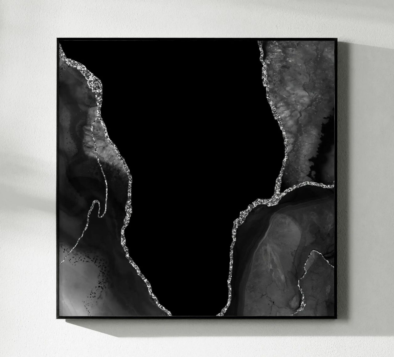 Agata nera e argento Texture 03 plexiglass da Gemstone Textures