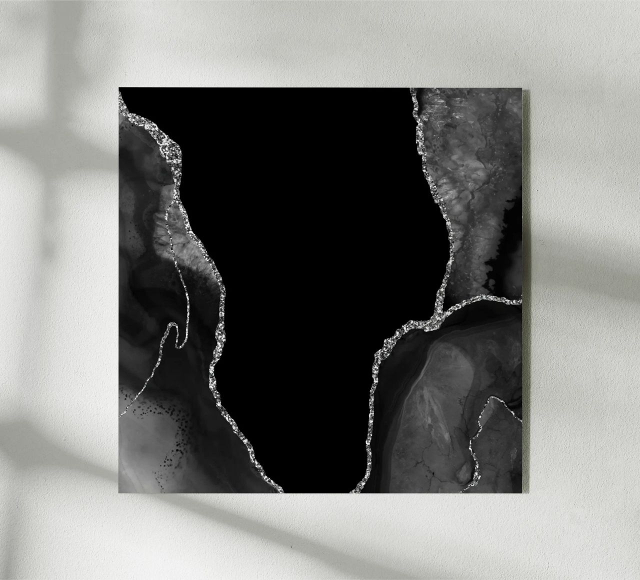 Agata nera e argento Texture 03 plexiglass da Gemstone Textures
