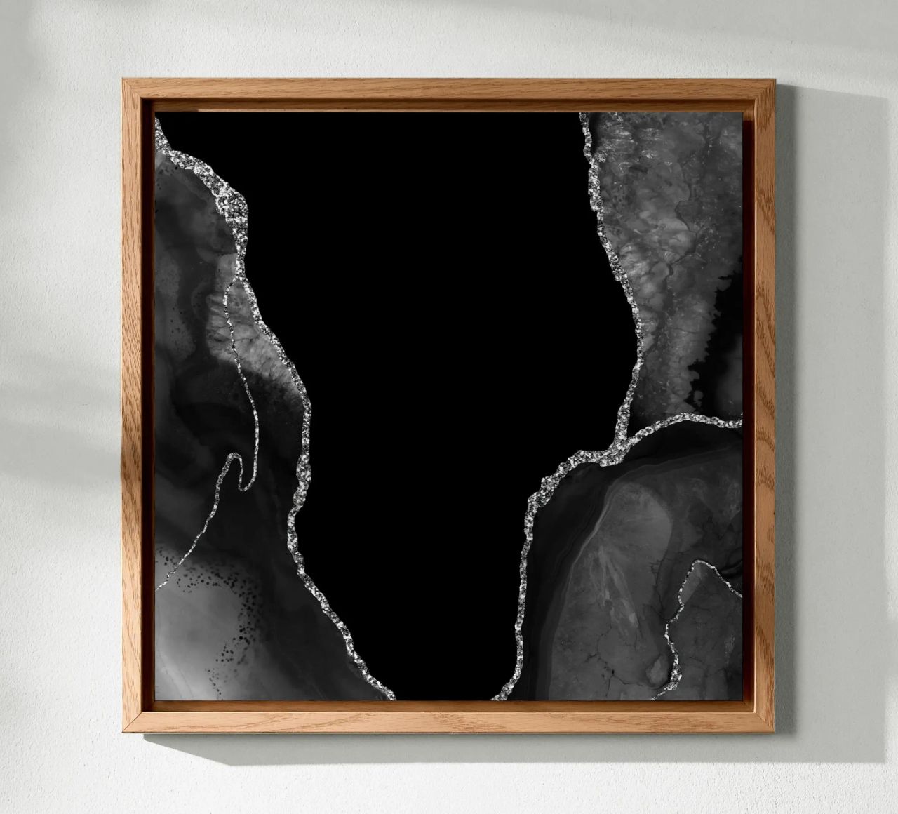 Agata nera e argento Texture 03 alluminio dibond da Gemstone Textures