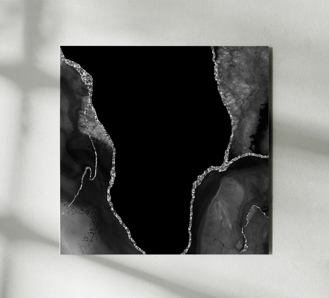 Agata nera e argento Texture 03 alluminio dibond da Gemstone Textures