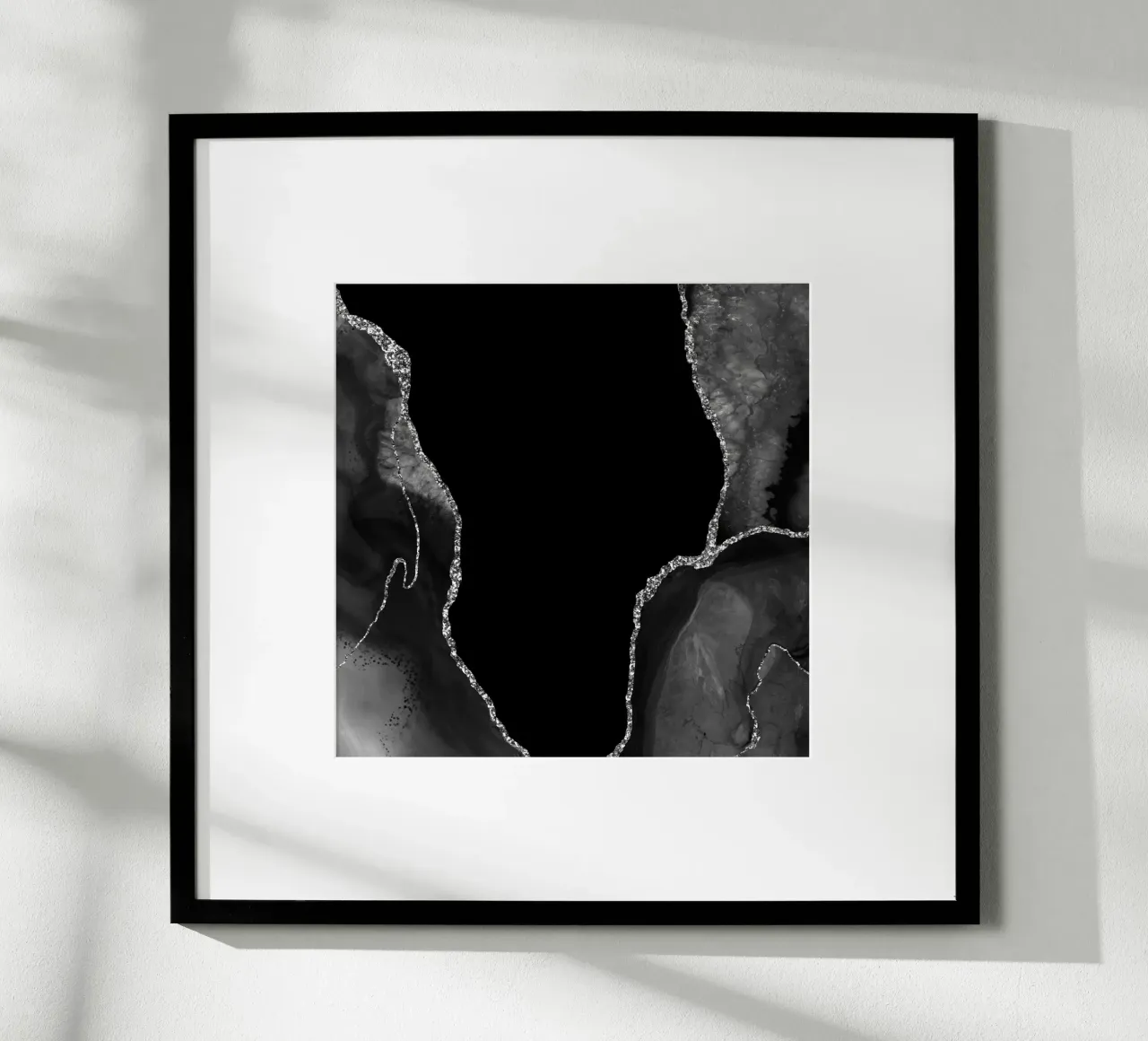 Schwarz & Silber Achat Struktur 03 Hahnemühle von Gemstone Textures