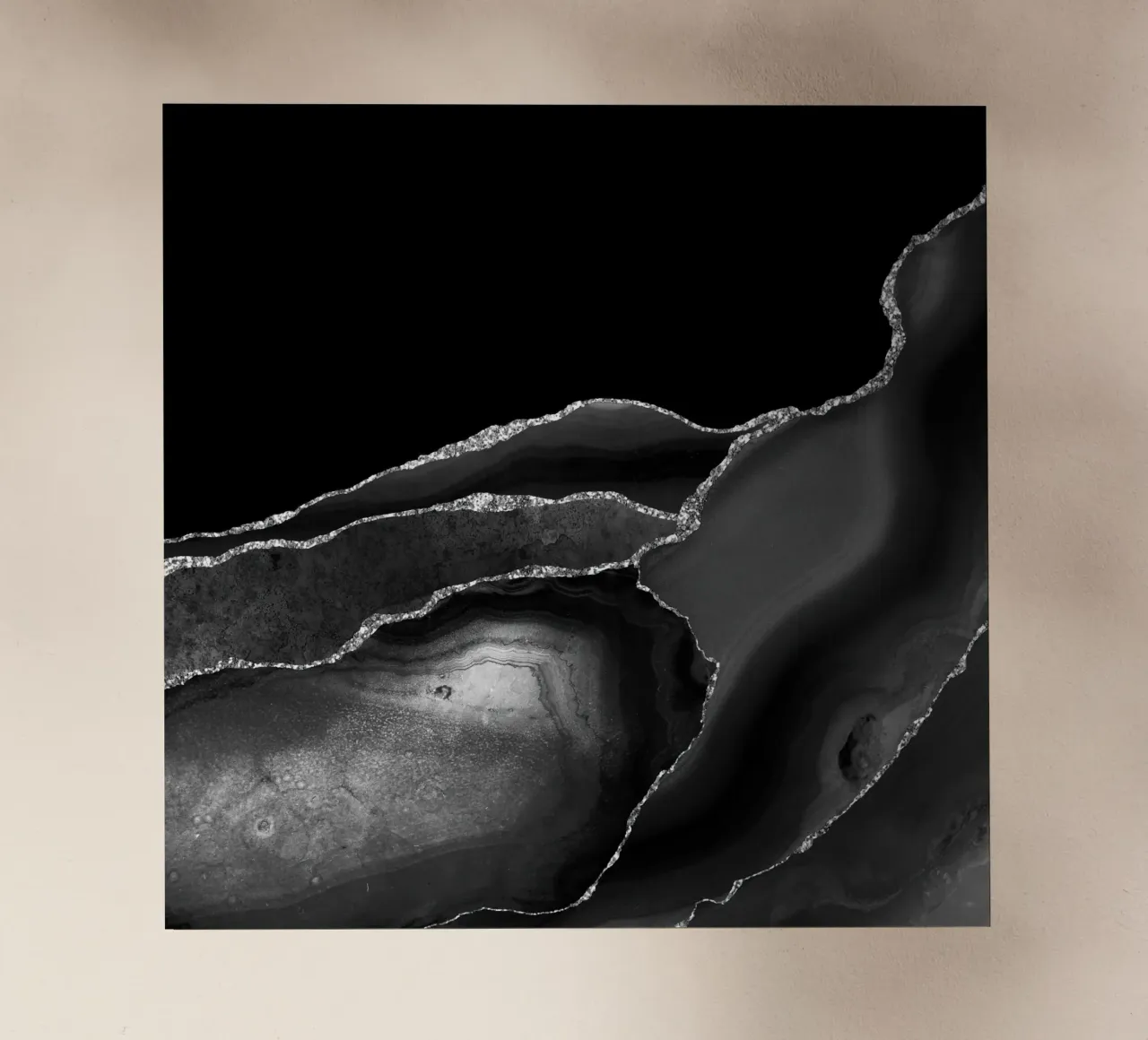 Texture Agate noire et argentée 04 film rétro-éclairé de Gemstone Textures