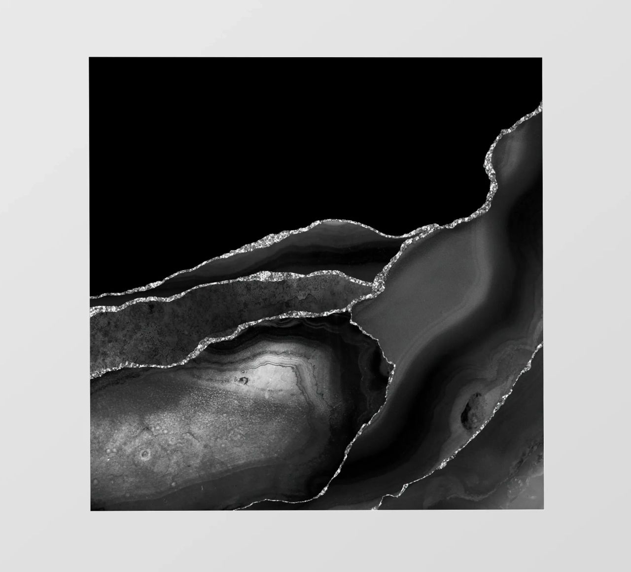 Texture agata nera e argento 04 pellicola backlit da Gemstone Textures