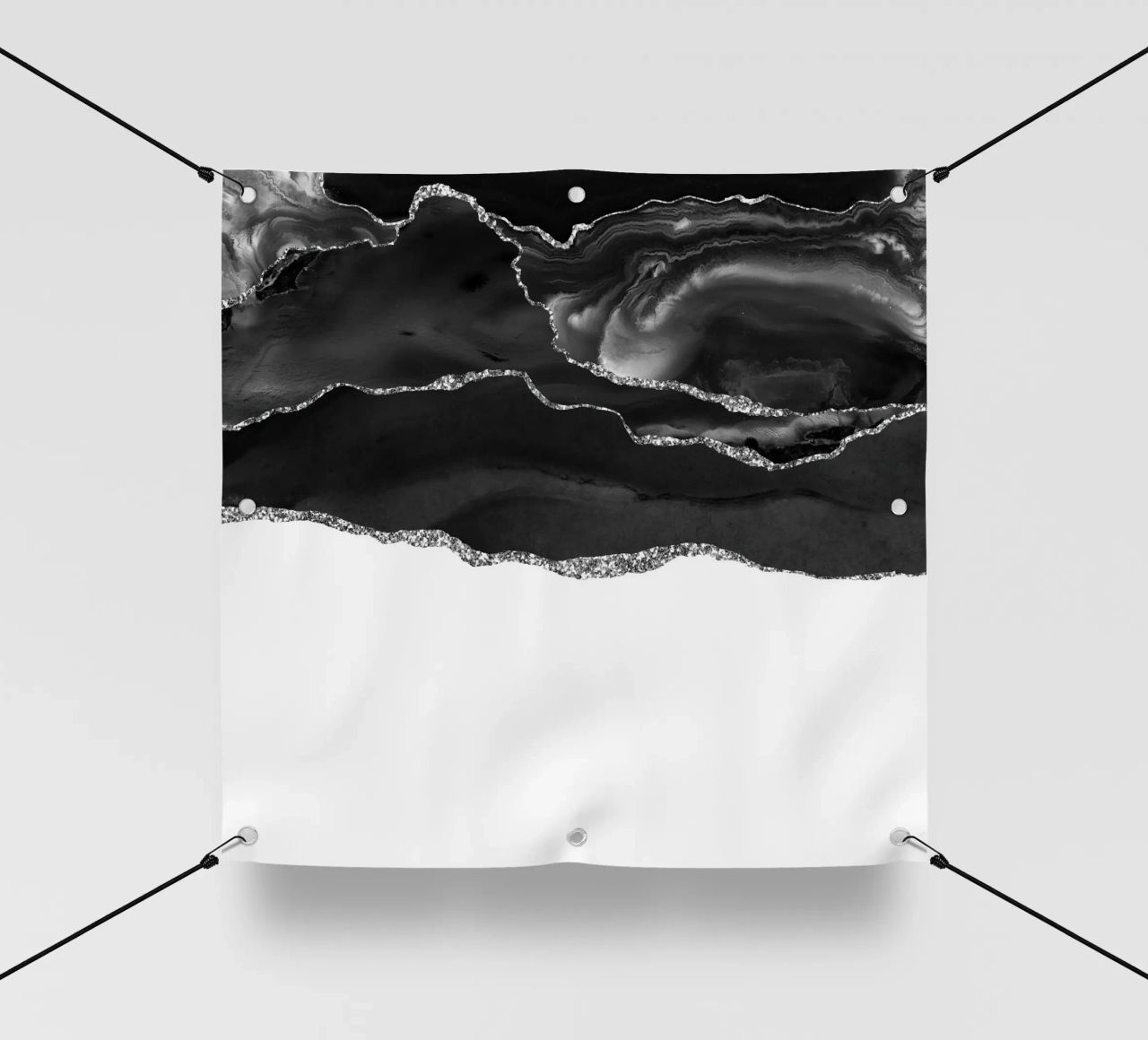 Agata nera e argento Texture 05 telo in pvc da Gemstone Textures