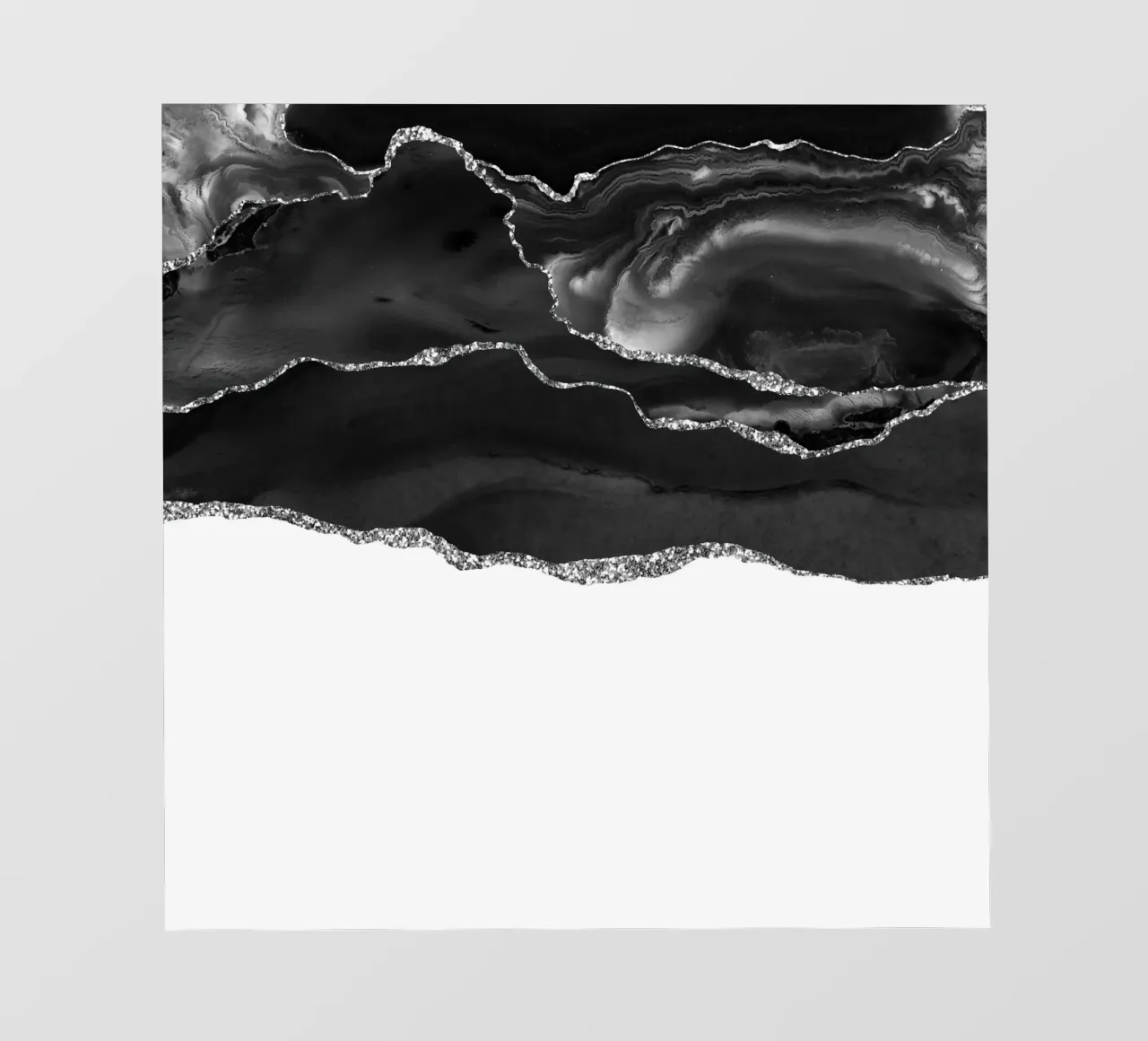 Texture Agate noire et argentée 05 bâche pvc de Gemstone Textures