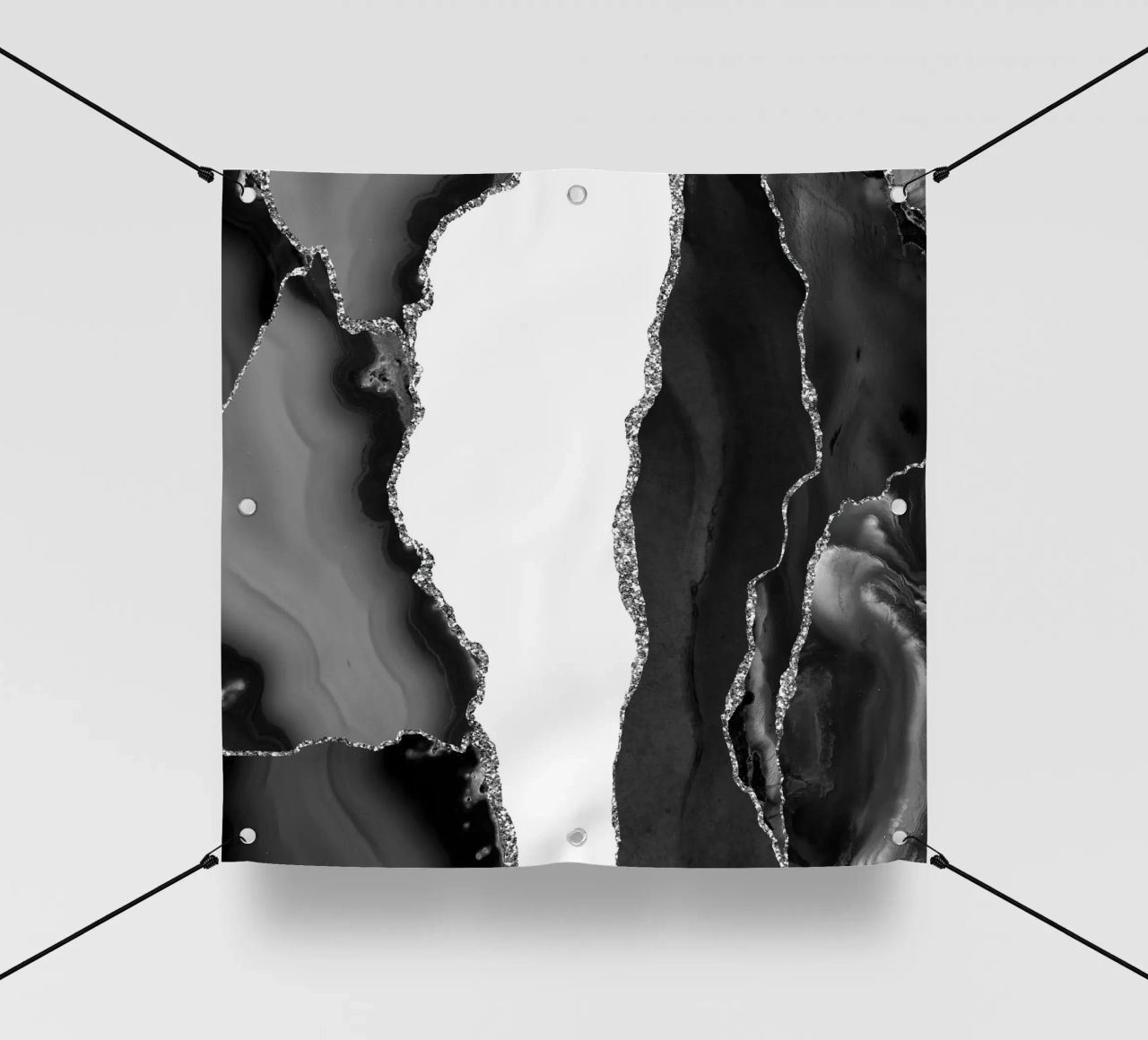 Agata nera e argento Texture 07 telo in pvc da Gemstone Textures