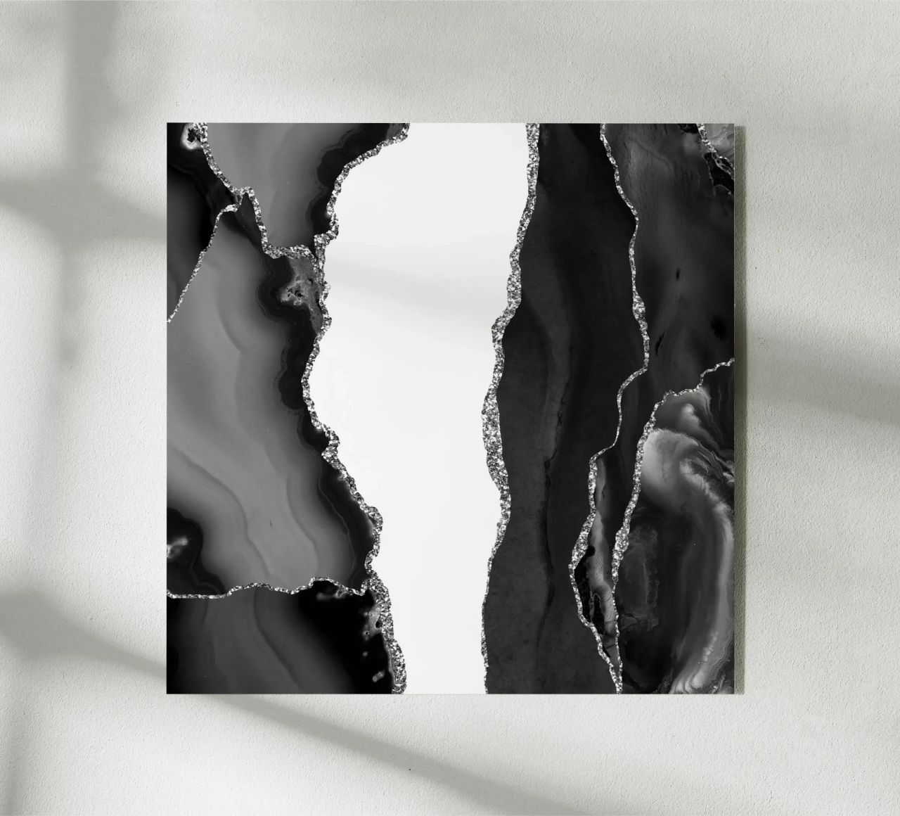 Agata nera e argento Texture 07 plexiglass da Gemstone Textures
