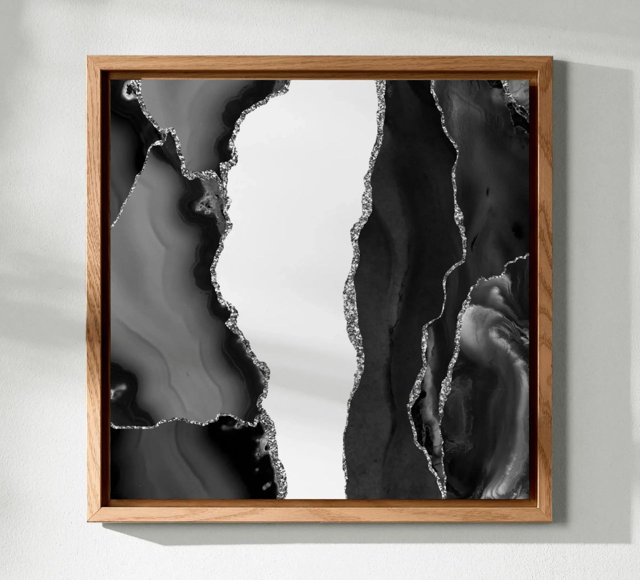 Agata nera e argento Texture 07 pannello forex da Gemstone Textures