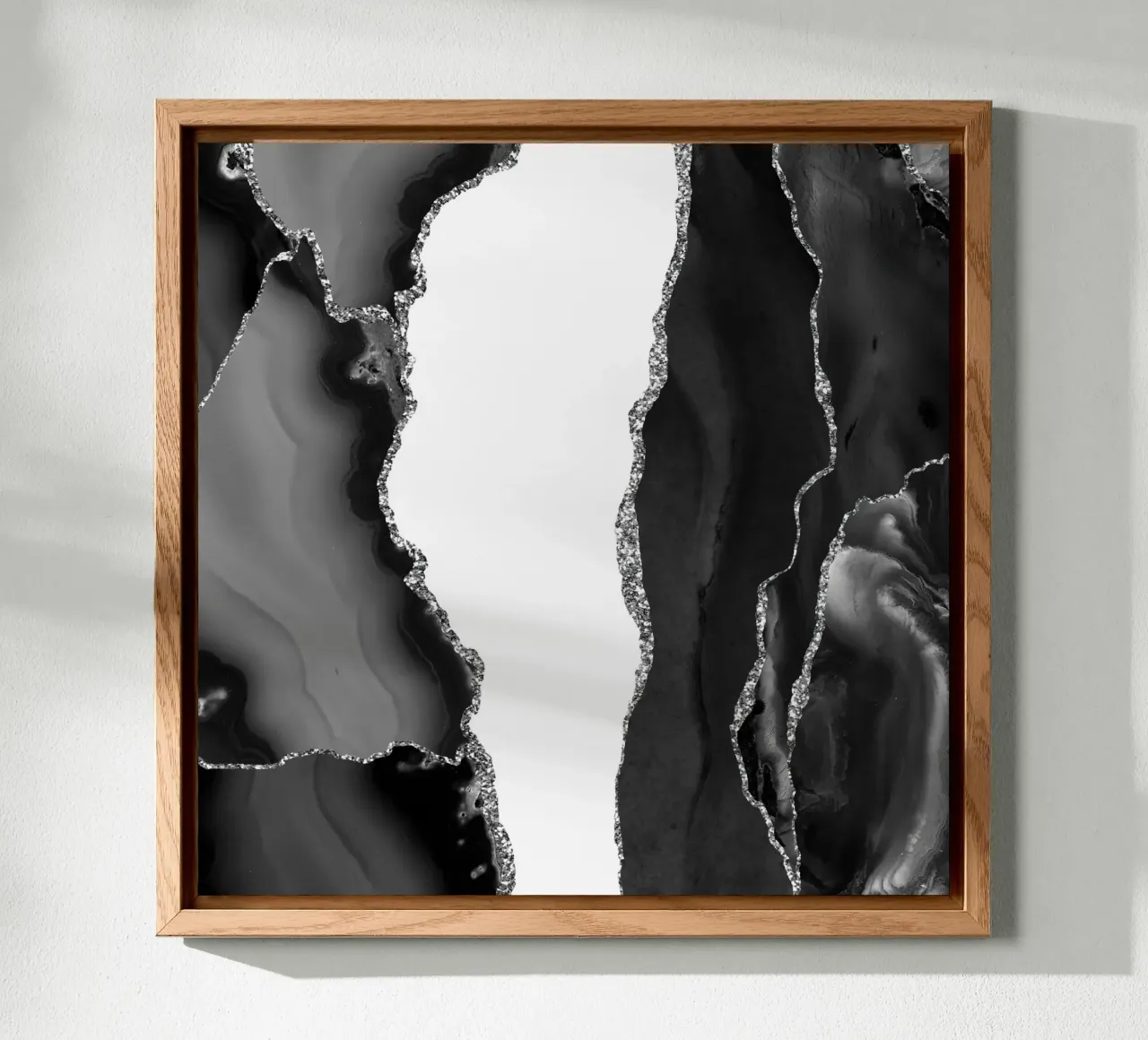 Texture Agate noire et argentée 07 alu dibond de Gemstone Textures